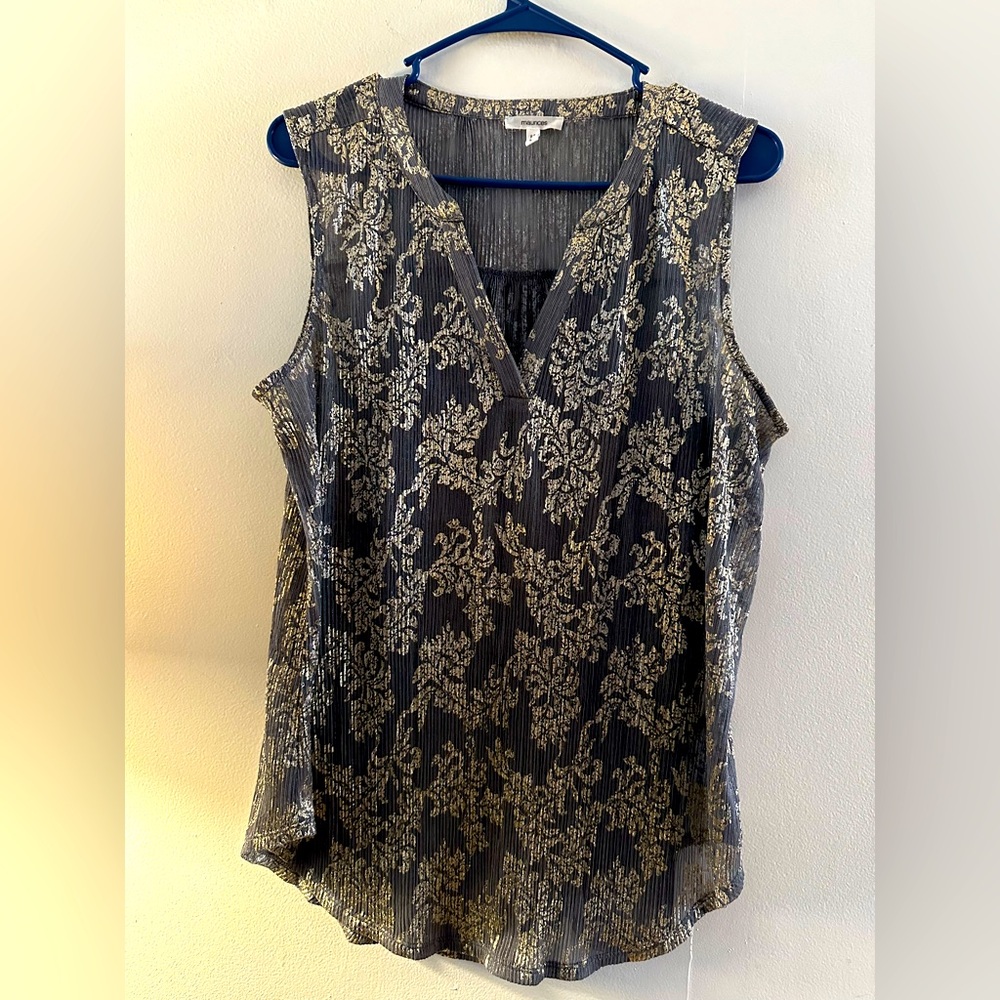 Maurices grey and gold top size large